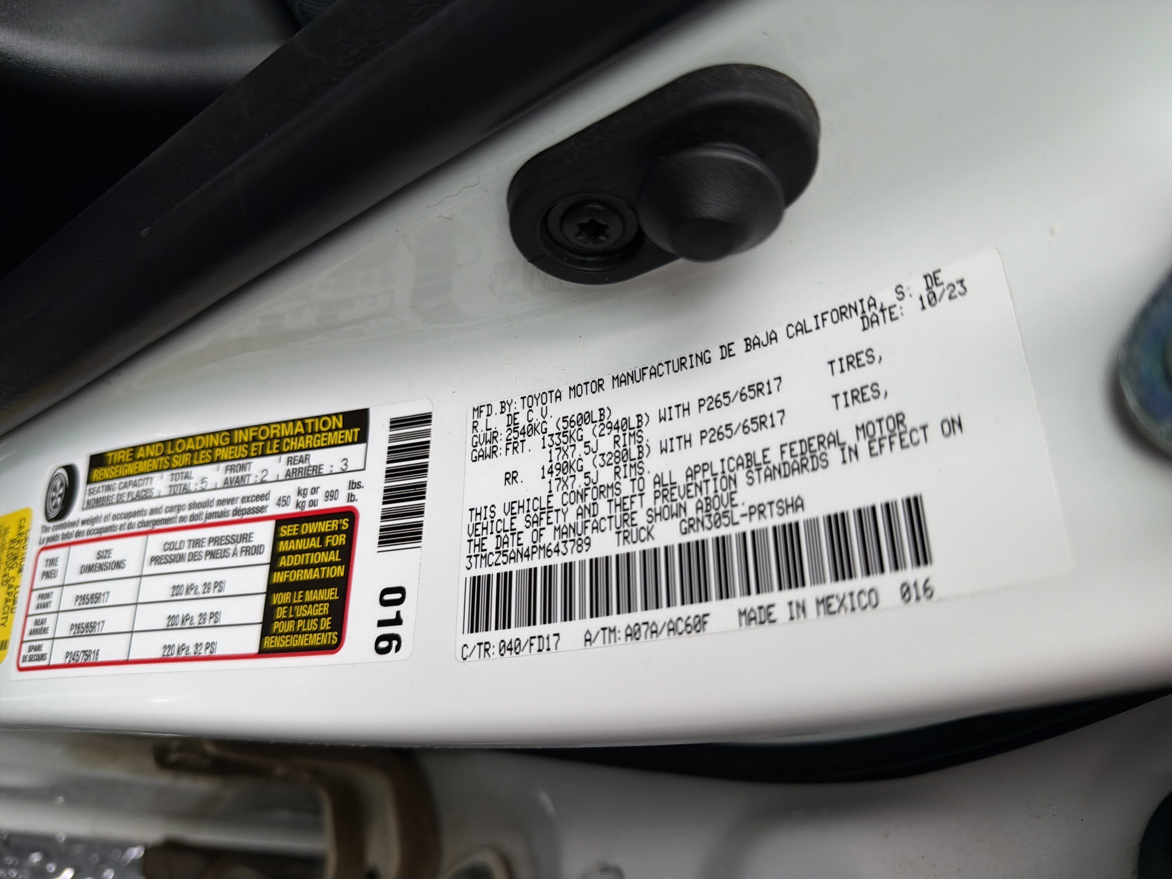 2023 Toyota Tacoma 4WD TRD Sport