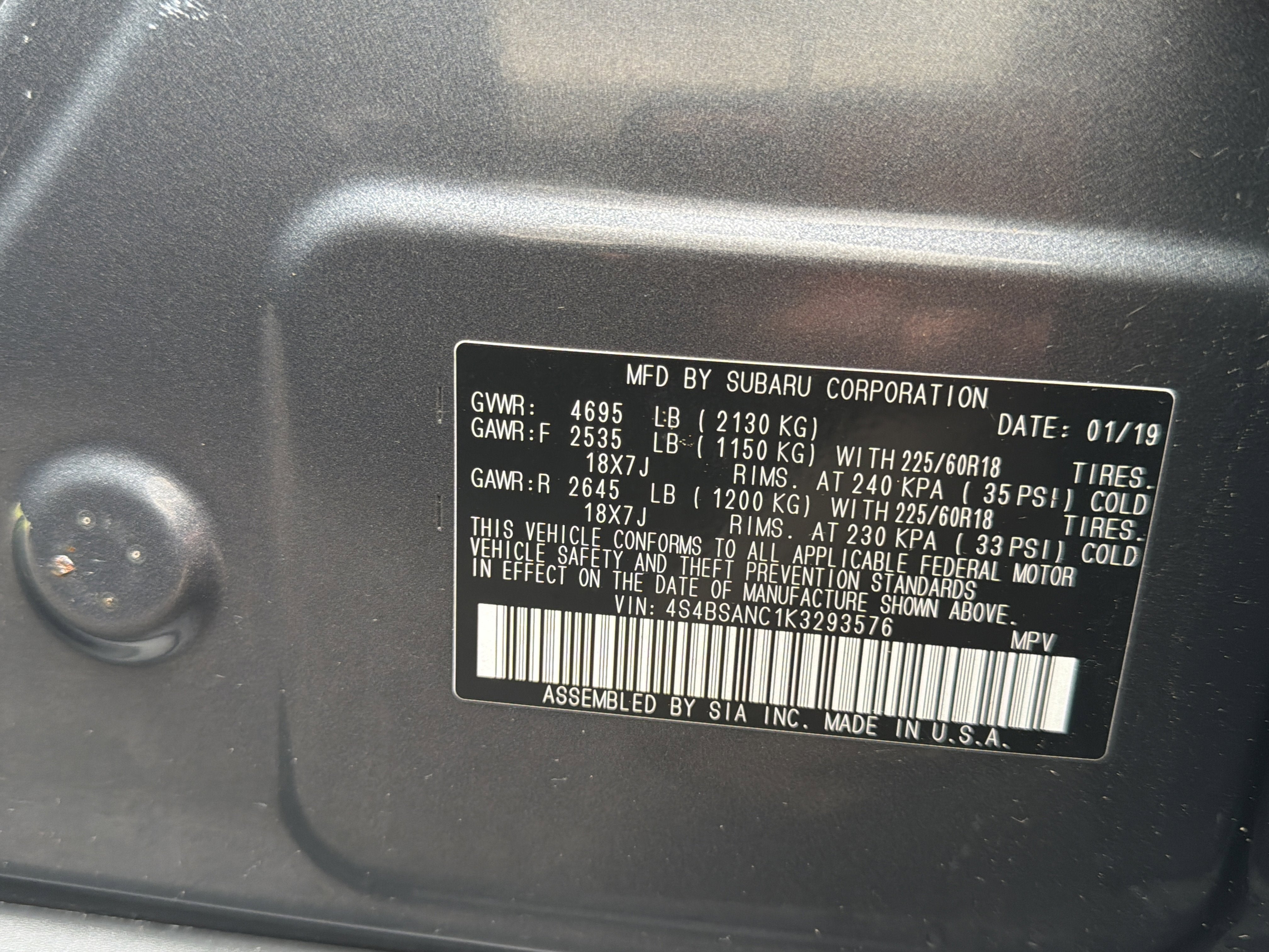 2019 Subaru Outback Limited