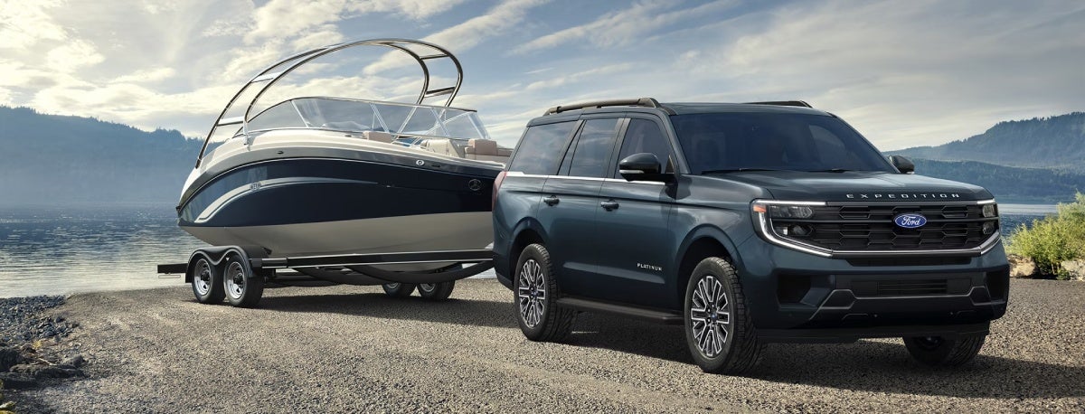 2027 Ford Expedition demonstrating towing capability near North Syracuse, NY