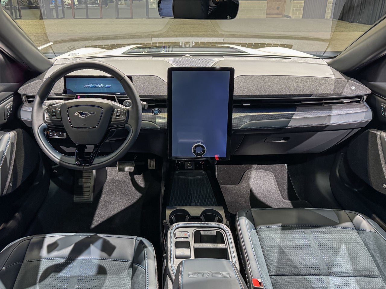 2026 Ford Mustang Mach-E interior dashboard with 15.5-inch touchscreen
