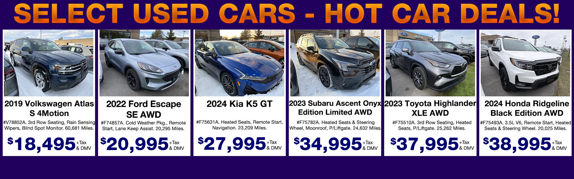 Great Deals on Used Cars